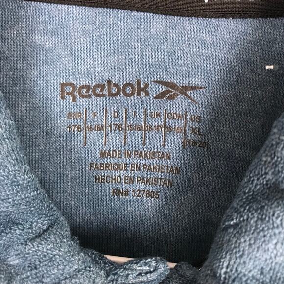 Reebok Polo Shirt Boys XL 18 20 Blue Terry Cloth Golf Tennis Beach‎ Preppy Beach - Picture 7 of 9